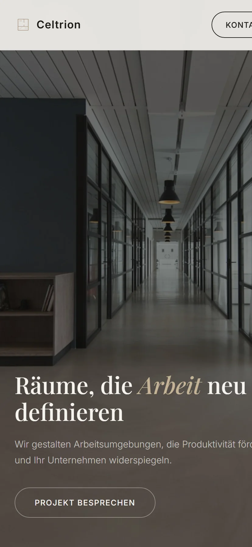Webdesign Celtrion AG – Innenarchitektur Zürich