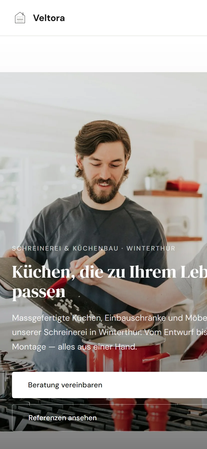 Webdesign Veltora AG – Schreinerei Winterthur
